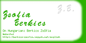 zsofia berkics business card