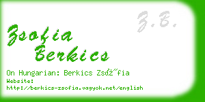 zsofia berkics business card